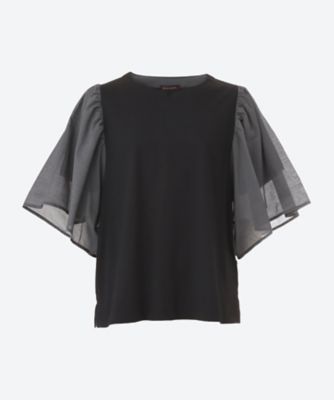 green nout (Women/大きいサイズ)/グリーンノート フレアーギャザーカットソー　５７０２１０８
