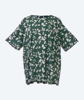 green nout (Women/大きいサイズ)/グリーンノート エスパンディ　リーフプリントチュニック　５７０２１１２