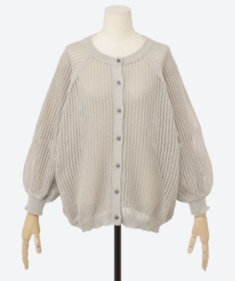 green nout (Women/大きいサイズ)/グリーンノート ２ＷＡＹ　メッシュニット　５７０６００３