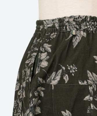 コーデュロイ フラワープリントスカート 5703601 | green