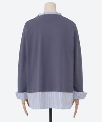 新品タグ付 アンフォンテーヌ 長袖シャツ 綿100％ 3 C4121 4124 anuke（アンヌーク） WINTER SALE50%OFF トップス Pattern Big Long T