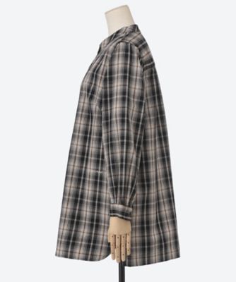 カルゼチェックブラウス 5705607 | green nout (Women/大きい