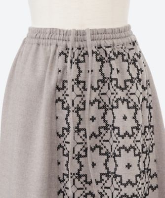 ストレッチ起毛刺繍スカート 5703602 | green nout (Women