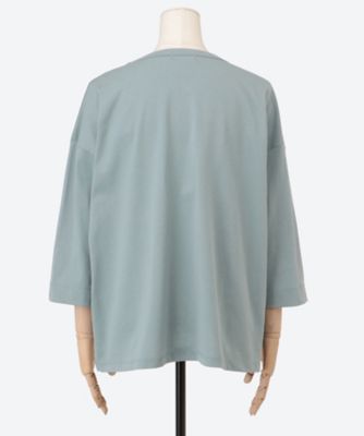 天竺七分袖カットソー 6702004 | green nout (Women/大きい