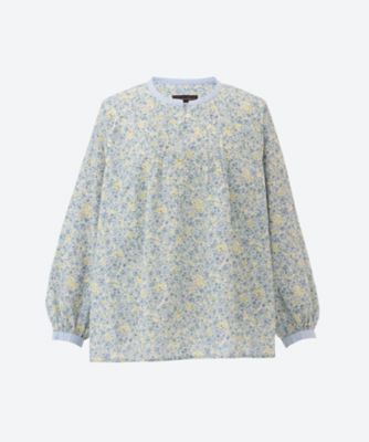 ＜green nout (Women/大きいサイズ)＞小花プリントブラウス　６７０５００１