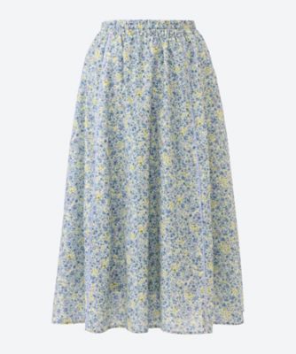 ＜green nout (Women/大きいサイズ)＞小花プリントスカート　６７０３０００