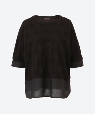 ＜green nout (Women/大きいサイズ)＞ドットジャガードカットソー　６７０２１０２