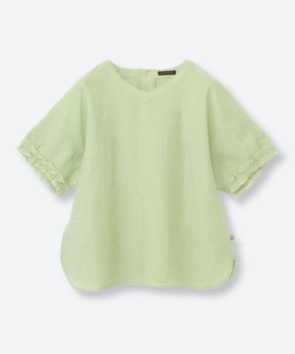 ＜green nout (Women/大きいサイズ)＞サッカーギンガムチェックブラウス　６７０５１００