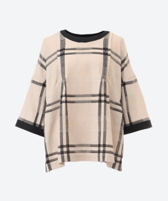 ＜green nout (Women/大きいサイズ)＞パナマチェックブラウス　６７０５００５