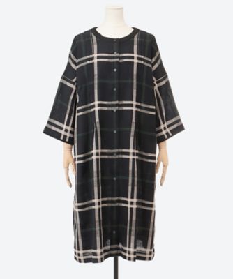 パナマチェックワンピース 6707000 | green nout (Women/大きい