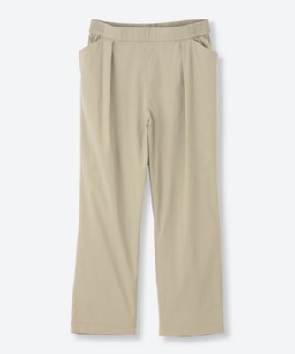＜green nout (Women/大きいサイズ)＞冷感ストレッチブロードテーパードパンツ　６７０１００６