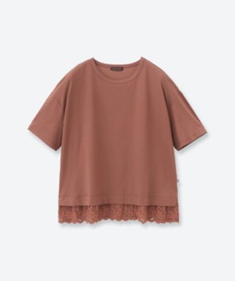 接触冷感 裾レースTシャツ 6702111 | green nout (Women