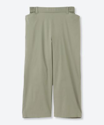 green nout (Women/大きいサイズ)/グリーンノート 接触冷感ストレッチブロードガウチョパンツ　６７０１００７