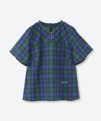 平織りチェックブラウス 6705107 | green nout (Women/大きい