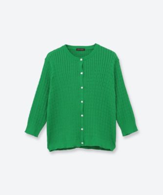 麻調ポリエステルカーディガン 6706002 | green nout (Women