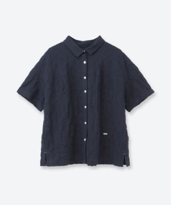 シャーリングシャドーチェックブラウス 6705110 | green nout