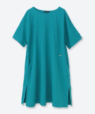 シャーリングシャドーチェックチュニック 6705111 | green nout