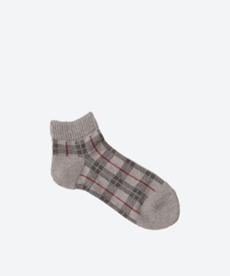 ＜Aquascutum (Men雑貨etc)＞【靴下おまとめ】口ゴム緩め　チェック柄　ショート丈　カジュアルソックス