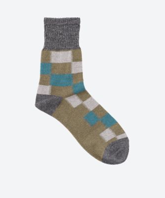 ＜Aquascutum (Men雑貨etc)＞【靴下おまとめ】ブロックチェック柄　カジュアルソックス