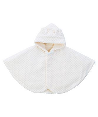 ＜赤ちゃんの城（Baby&Kids)＞マント　ハニーベロア　シロ