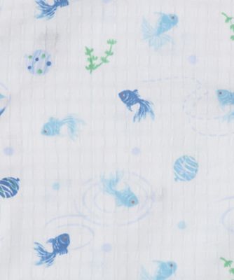 甚平　おまつり金魚　サックス　７３００１