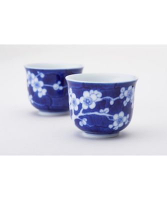 染付梅 二人具酒器揃 | 深川製磁/フカガワセイジ | 三越伊勢丹