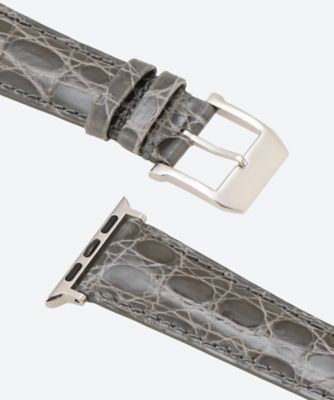 Camille Fournet 時計ベルト　グレー カミーユ・フォルネ Camille Fournet レザー時計ベルト グレー