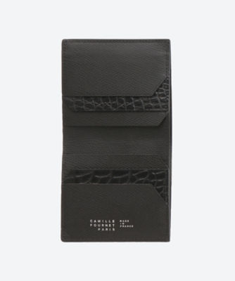  コンパクト二つ折財布 カード ブラック 財布・マネークリップ