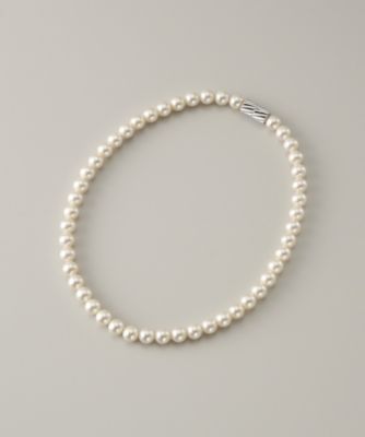 MITSUKOSHI 三越 パール ネックレス ☆【受注商品】越物ナチュラルホワイト ネックレス＆イヤリング 2点