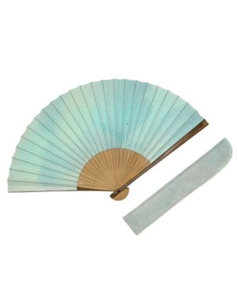 ＜白竹堂＞京扇子　脇漆黒谷和紙（扇子袋付／桐箱入）