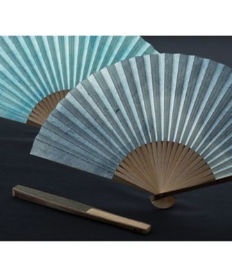 京扇子 脇漆黒谷和紙（扇子袋付／桐箱入） | 白竹堂/ハクチクドウ