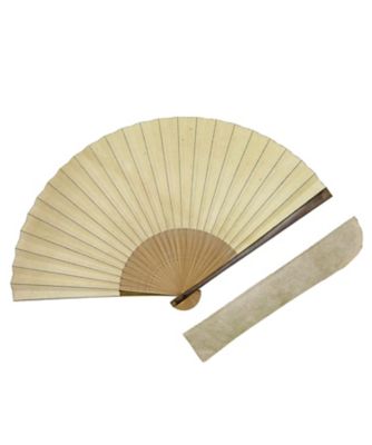 京扇子　脇漆黒谷和紙（扇子袋付／桐箱入）