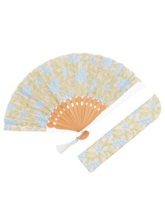 ＜白竹堂＞扇子　ミモザ（タッセル・扇子袋付／桐箱入）