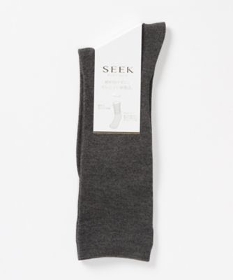 ＜三越伊勢丹/公式＞ SEEK (Men)/シーク レギュラーソックス 562モクブラック 靴下【三越伊勢丹/公式】