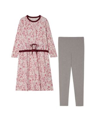 ＜KID BLUE (Women)＞２５フルールＰｔＮ　長袖ナイティ　ＫＮＣＭ５５４