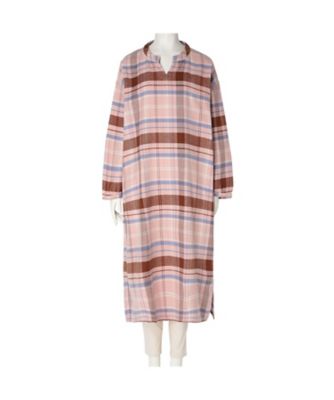 ＜KID BLUE (Women)＞２５ネルチェック　長袖ナイティ　ＫＮＣＭ５４４