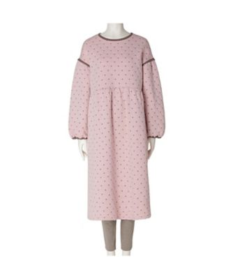 ＜KID BLUE (Women)＞２５キルトドットＪＱ　長袖ナイティ　ＫＮＣＭ５５９