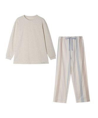 ＜KID BLUE (Women)＞２６Ｗガーゼストライプ　長袖パジャマ　ＫＵＤＫ５０６