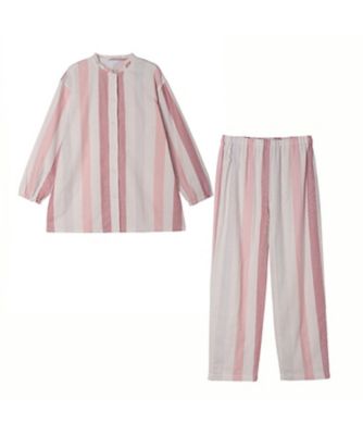 ＜KID BLUE (Women)＞２６Ｗガーゼストライプ　長袖パジャマ　ＫＮＤＫ５０６