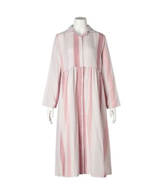 ＜KID BLUE (Women)＞２６Ｗガーゼストライプ　長袖ナイティ　ＫＮＤＬ５０６