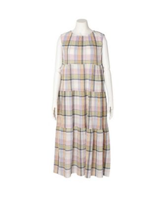 26シャーリングチェック ノースリーブナイティ KNDL142 | KID