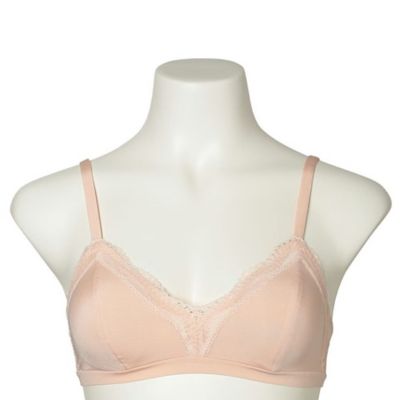 24ベンベルグベア天 フックアイソフトブラジャー（ノンワイヤー