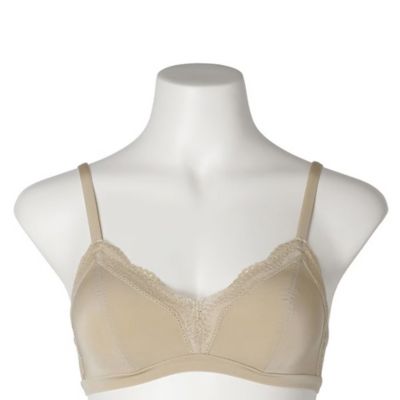 24ベンベルグベア天 フックアイソフトブラジャー（ノンワイヤー