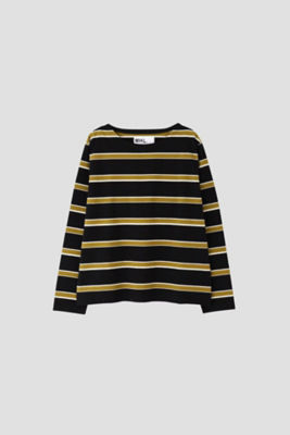 ＜ＭＨＬ．＞カットソー　ＭＨＬ　ＯＵＴＬＩＮＥ　ＳＴＲＩＰＥ　ＪＥＲＳＥＹ