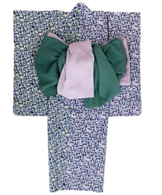 ＜撫松庵＞子どもゆかた　片身替わり　小花