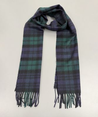 WA00016 カシミヤ100％チェックマフラー WA16／2JH