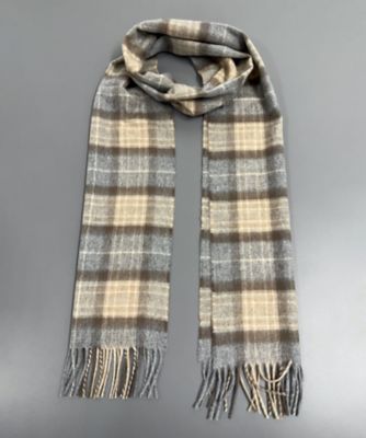 WA00016 カシミヤ100％チェックマフラー WA16／2JH