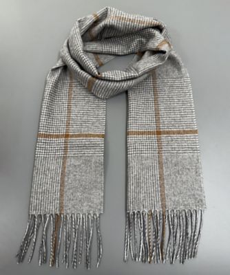 ILLINOIS シルクカシミヤチェックマフラー ILLINOIS