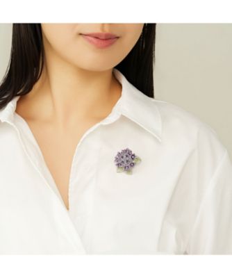 紫陽花 ブローチ（パープル） VBRV0313 V2 | VENDOME
