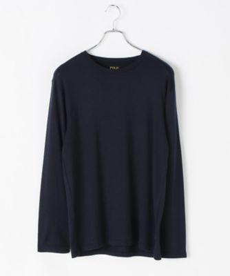 クルーネック長袖トップス